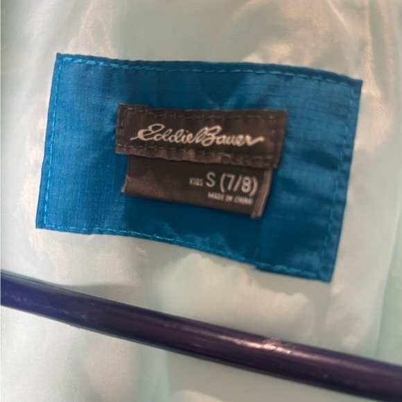 Eddie Bauer Two-Tone Blue Kids Raincoat - Picture 3 of 9